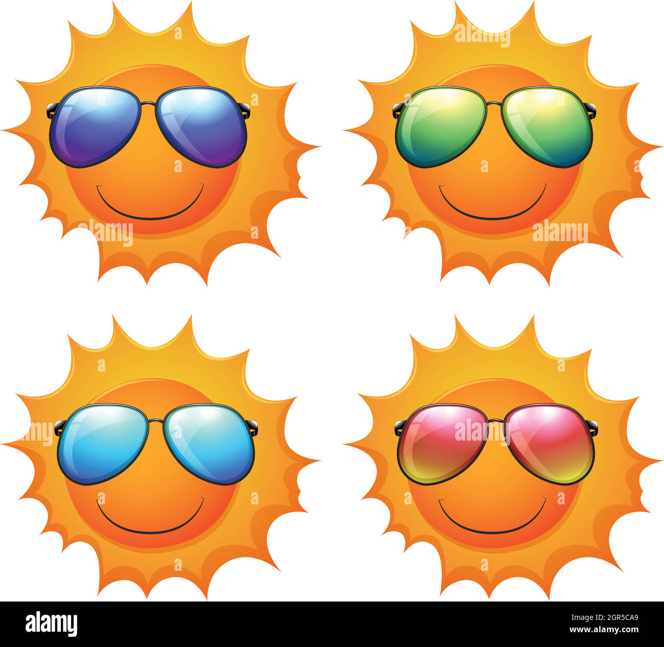 Soleil avec des nuances Illustration de Vecteur