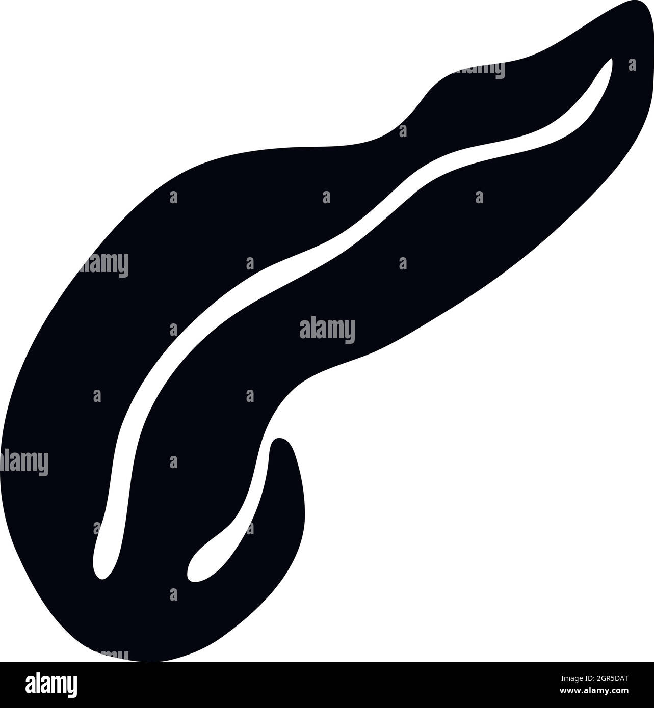 Les droits de l'icône du pancréas, le style simple Illustration de Vecteur