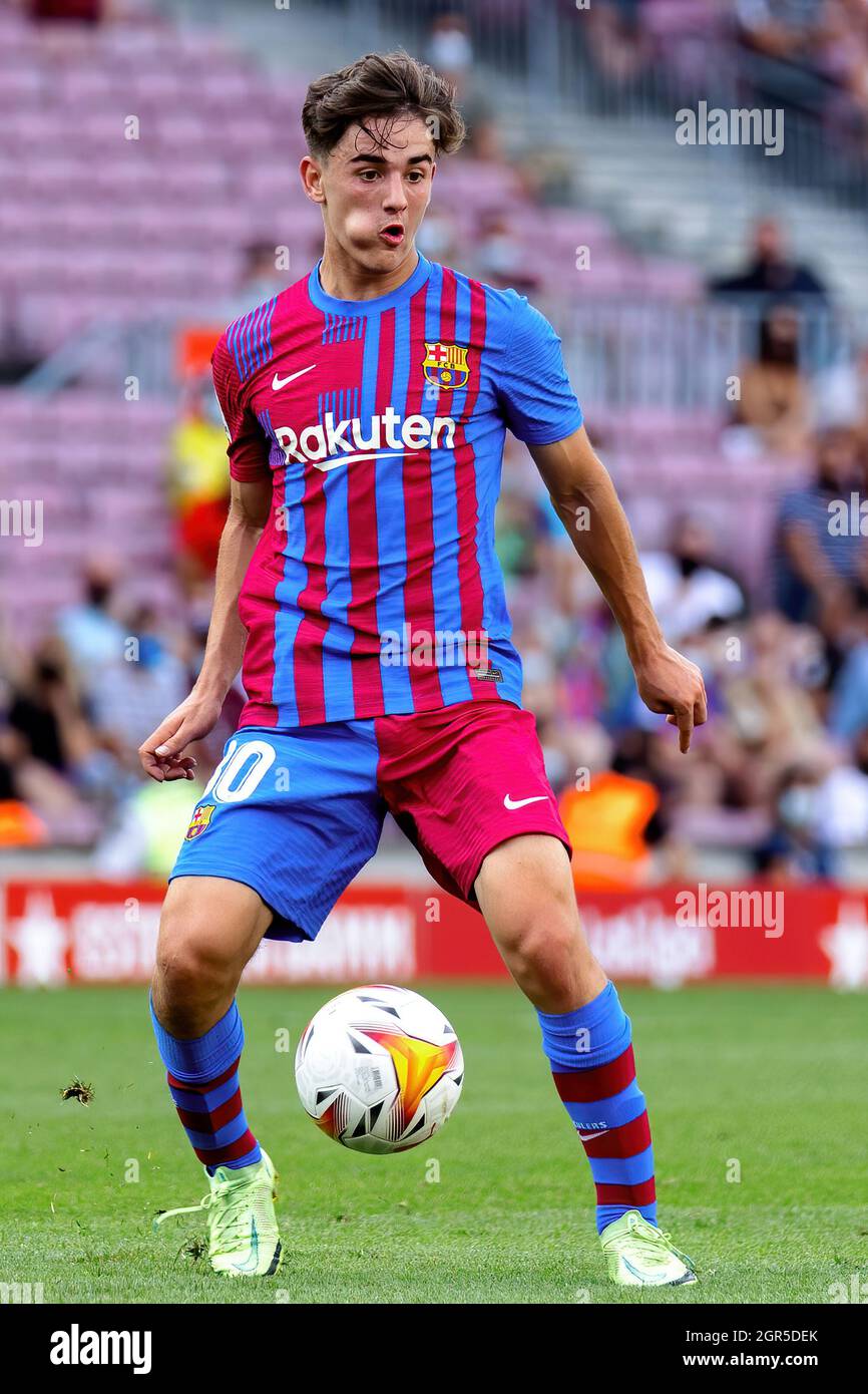 BARCELONE - SEP 26 : GAVI en action pendant le match de la Liga entre le FC  Barcelone et Levante au stade Camp Nou, le 26 septembre 2021 à Barcelone  Photo Stock - Alamy