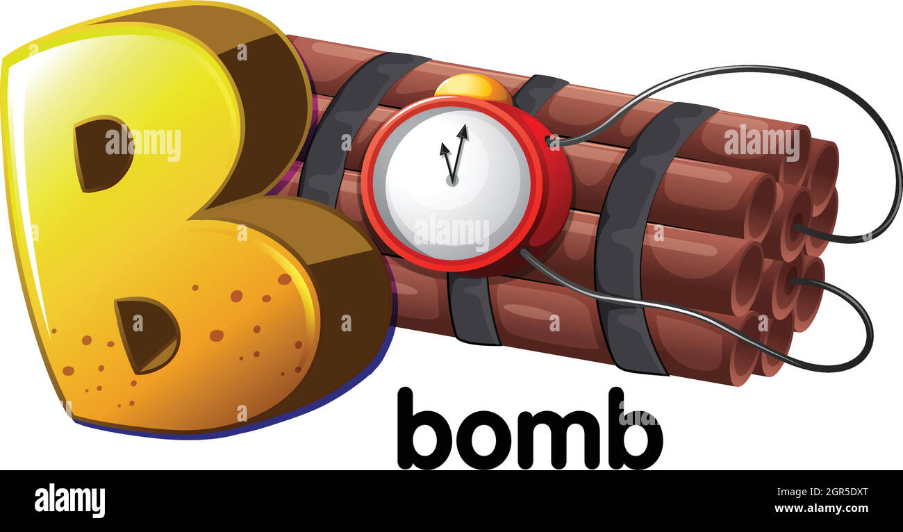 Une lettre B pour la bombe Illustration de Vecteur