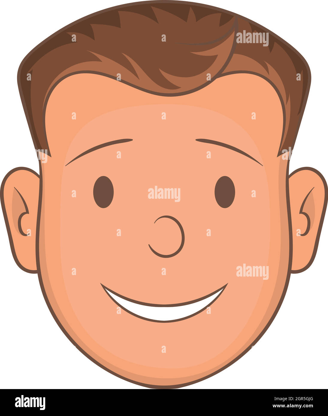 Visage masculin, l'icône de style cartoon Illustration de Vecteur Visage masculin, l'icône de style cartoon Illustration de Vecteur