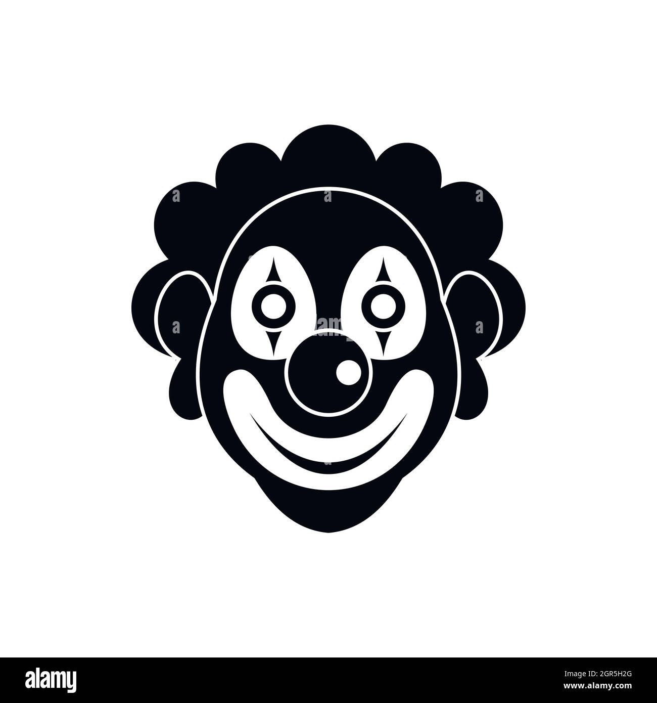 L'icône de clown, le style simple Illustration de Vecteur