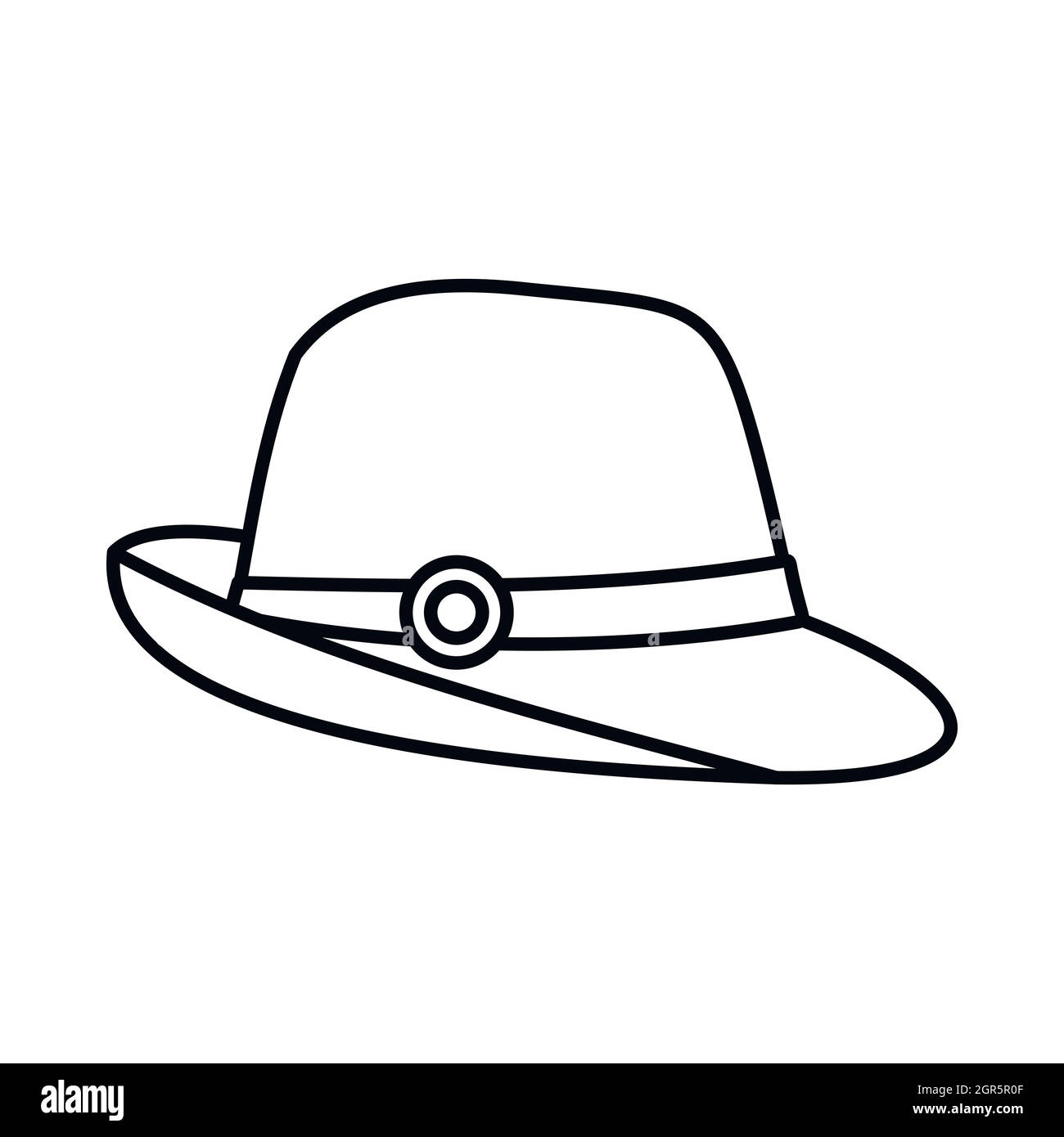 Icône en forme de chapeau style contour Illustration de Vecteur