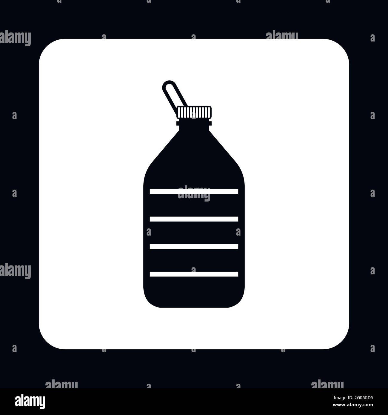 Grande bouteille d'eau, l'icône de style simple. Illustration de Vecteur