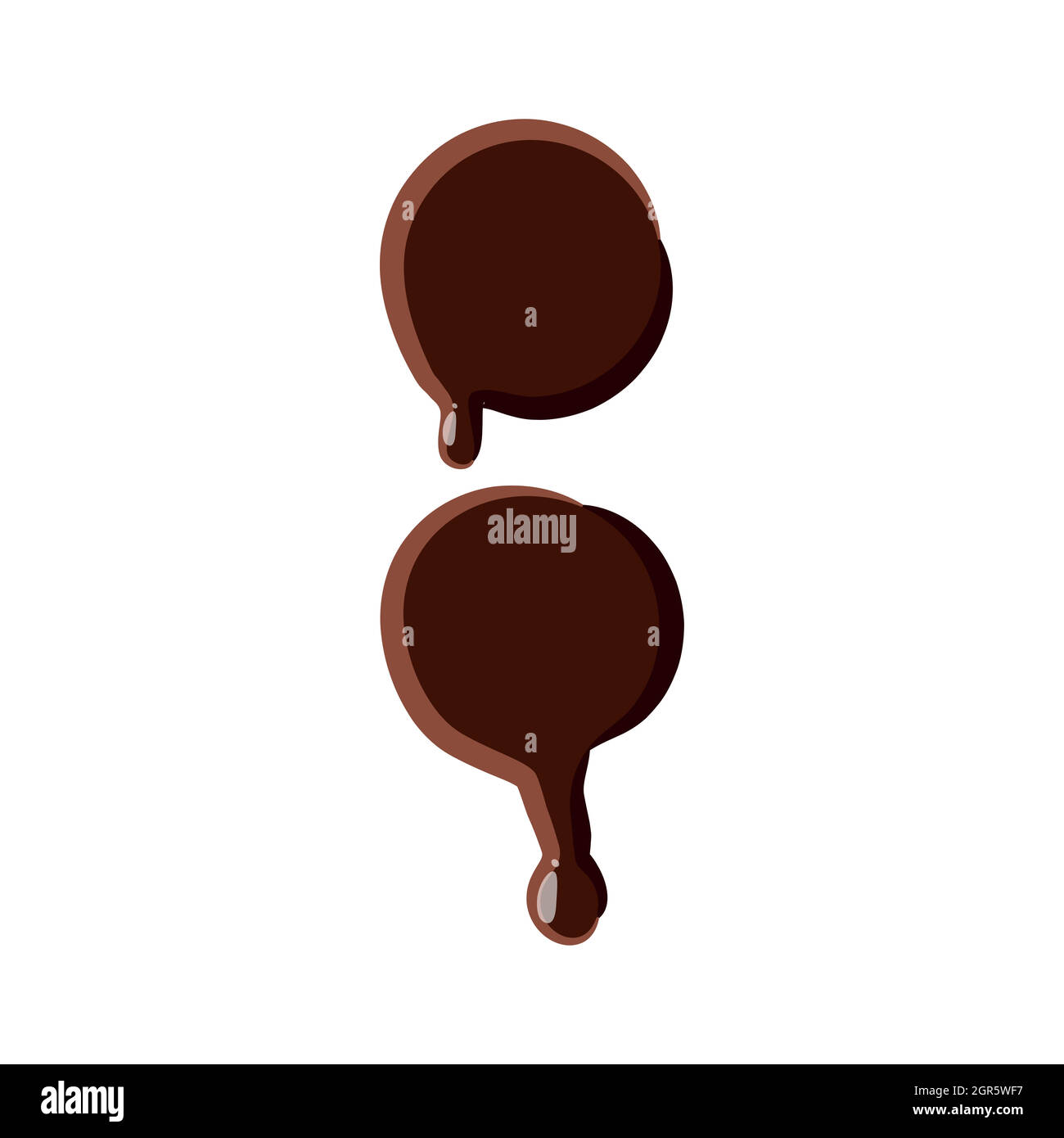 Deux points d'alphabet latin a fait du chocolat Illustration de Vecteur