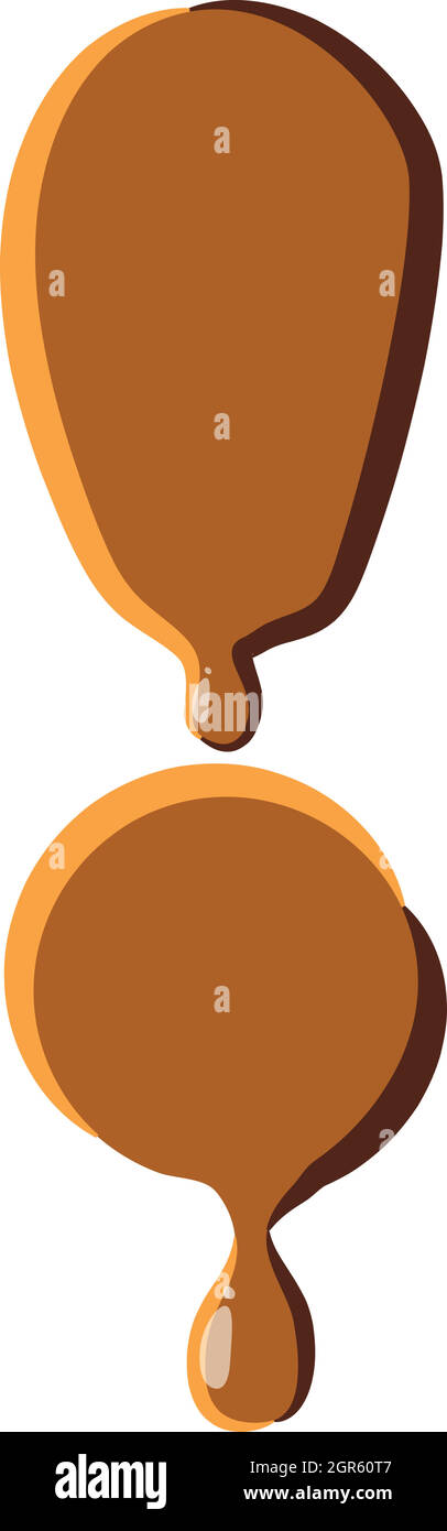 À partir de l'icône point d'exclamation au caramel Illustration de Vecteur