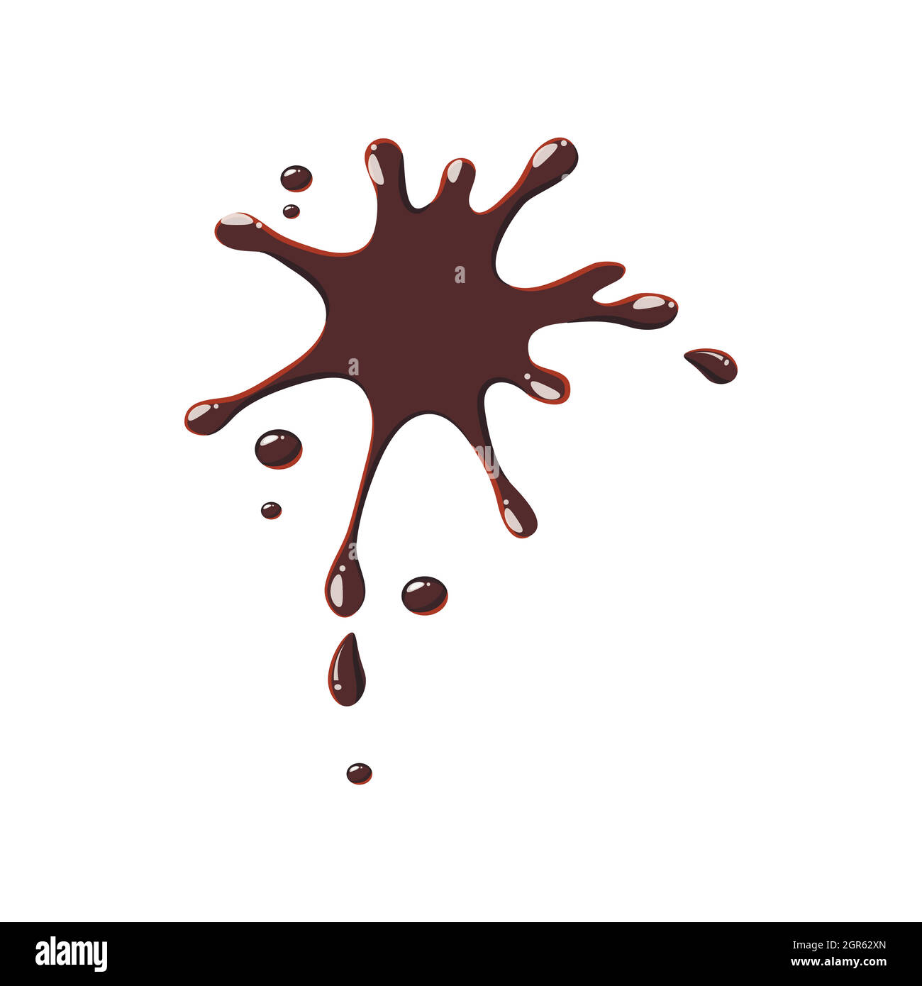Brown gouttes d'icône au chocolat Illustration de Vecteur