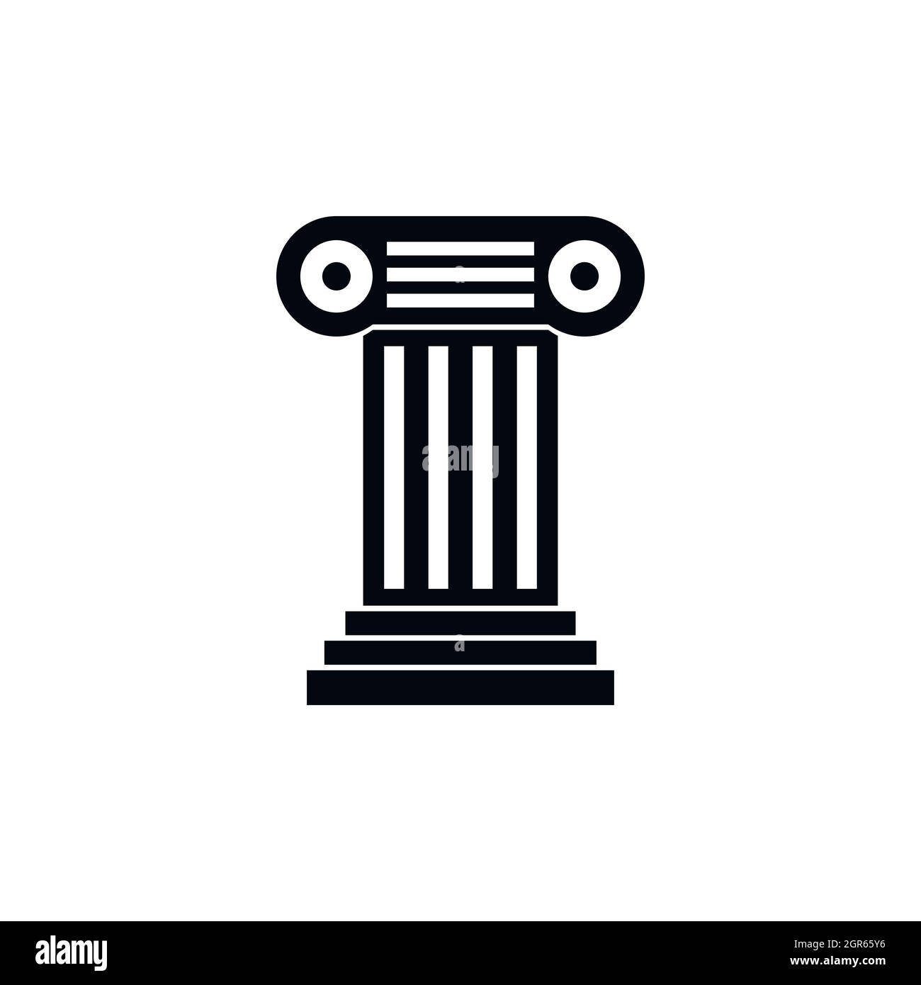 L'icône de la colonne romaine, le style simple Illustration de Vecteur