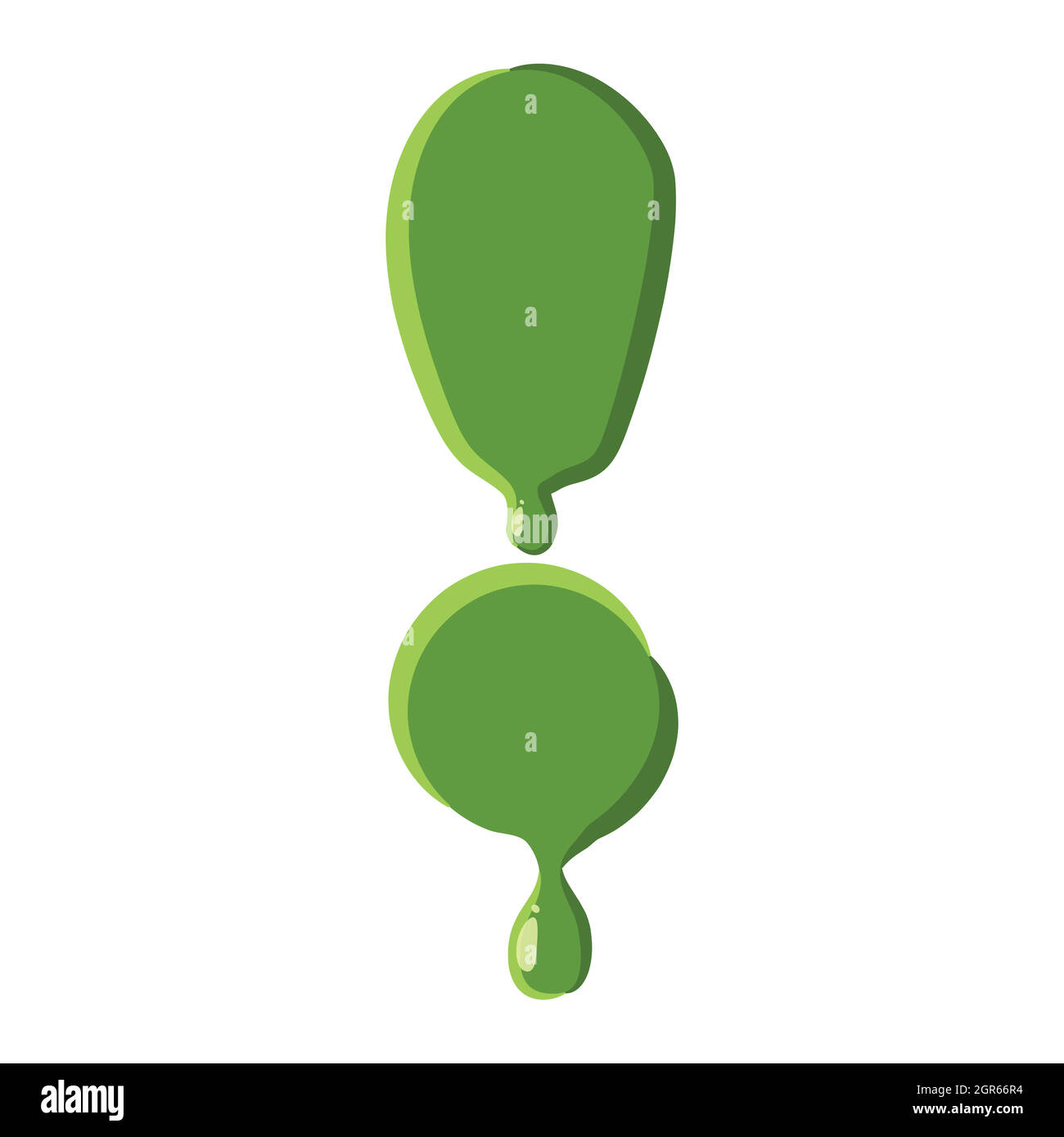 Exclamation faite de slime vert Illustration de Vecteur