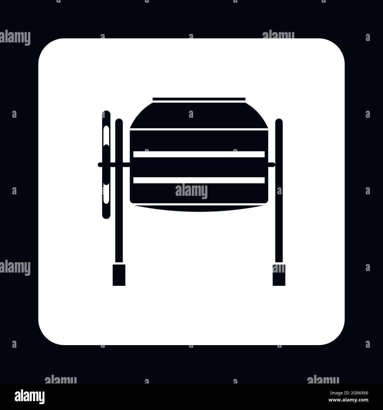 Bétonnière, icône de style simple. Illustration de Vecteur