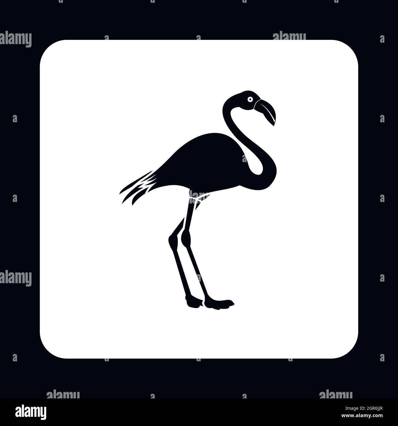 L'icône de Flamingo, le style simple Illustration de Vecteur