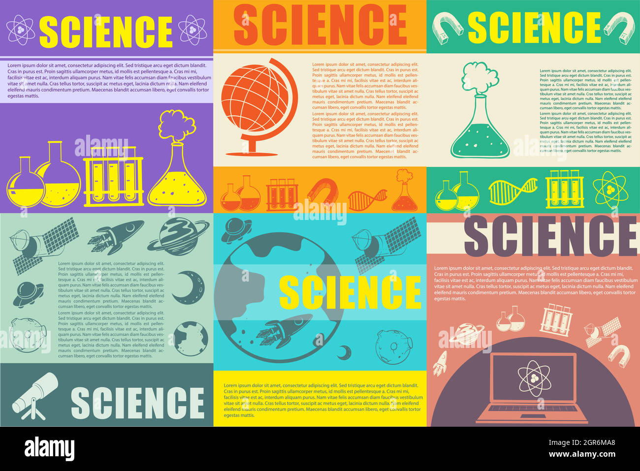 Thème de la science pour l'infographie Illustration de Vecteur