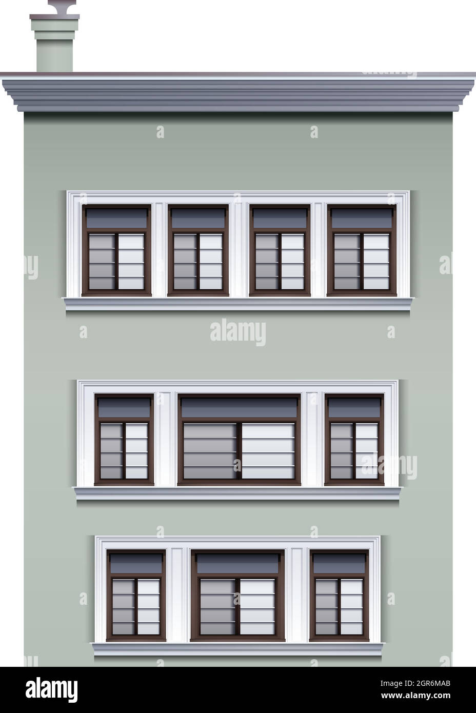 Un bâtiment de plusieurs étages Illustration de Vecteur