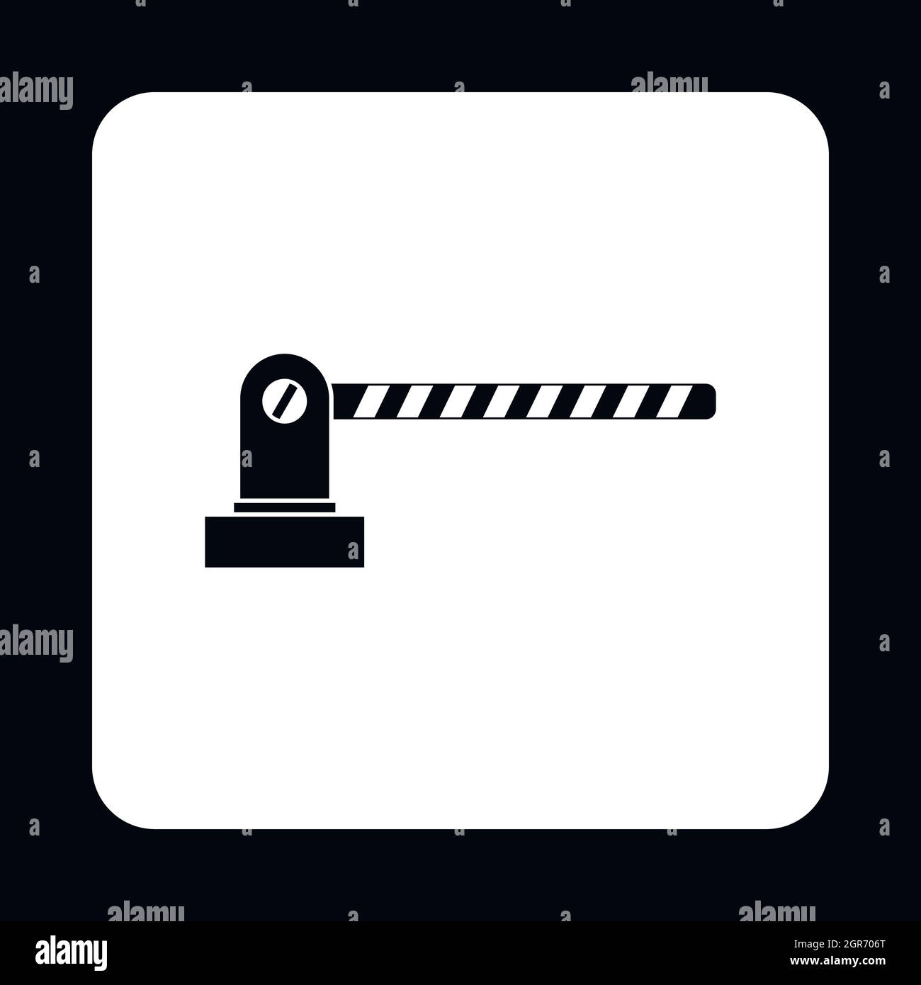 La porte en stationnement, l'icône de style simple. Illustration de Vecteur