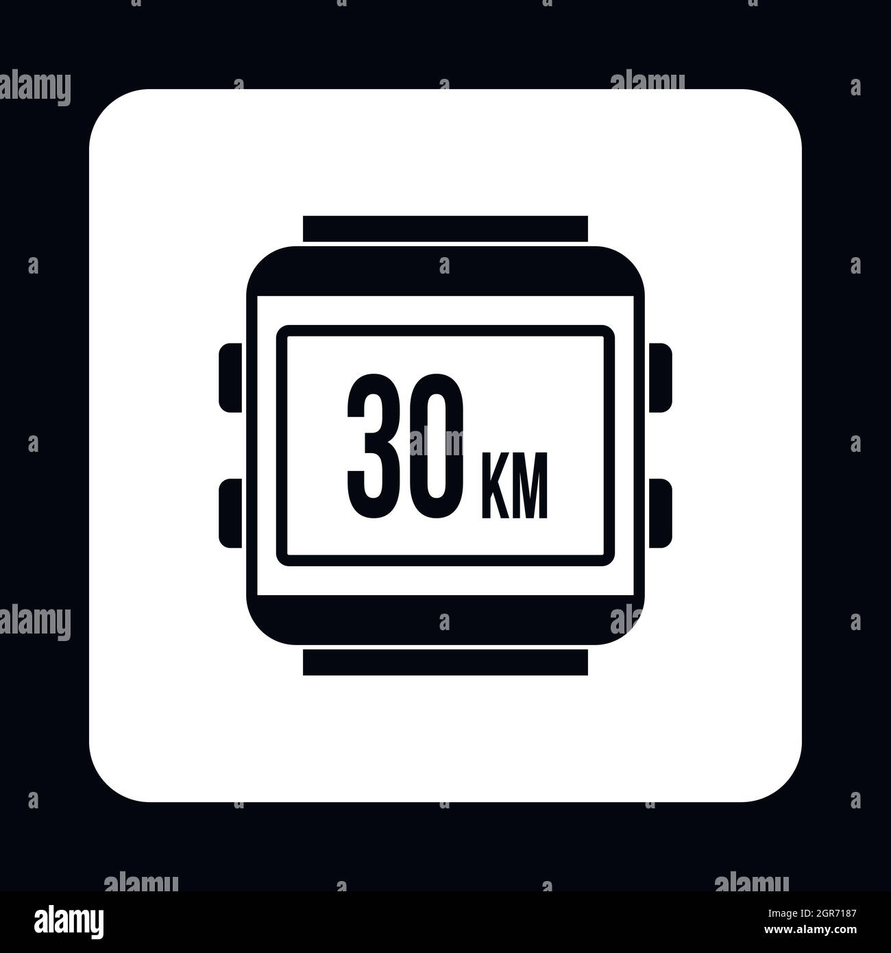 Compteur pour vélo, icône de style simple. Illustration de Vecteur