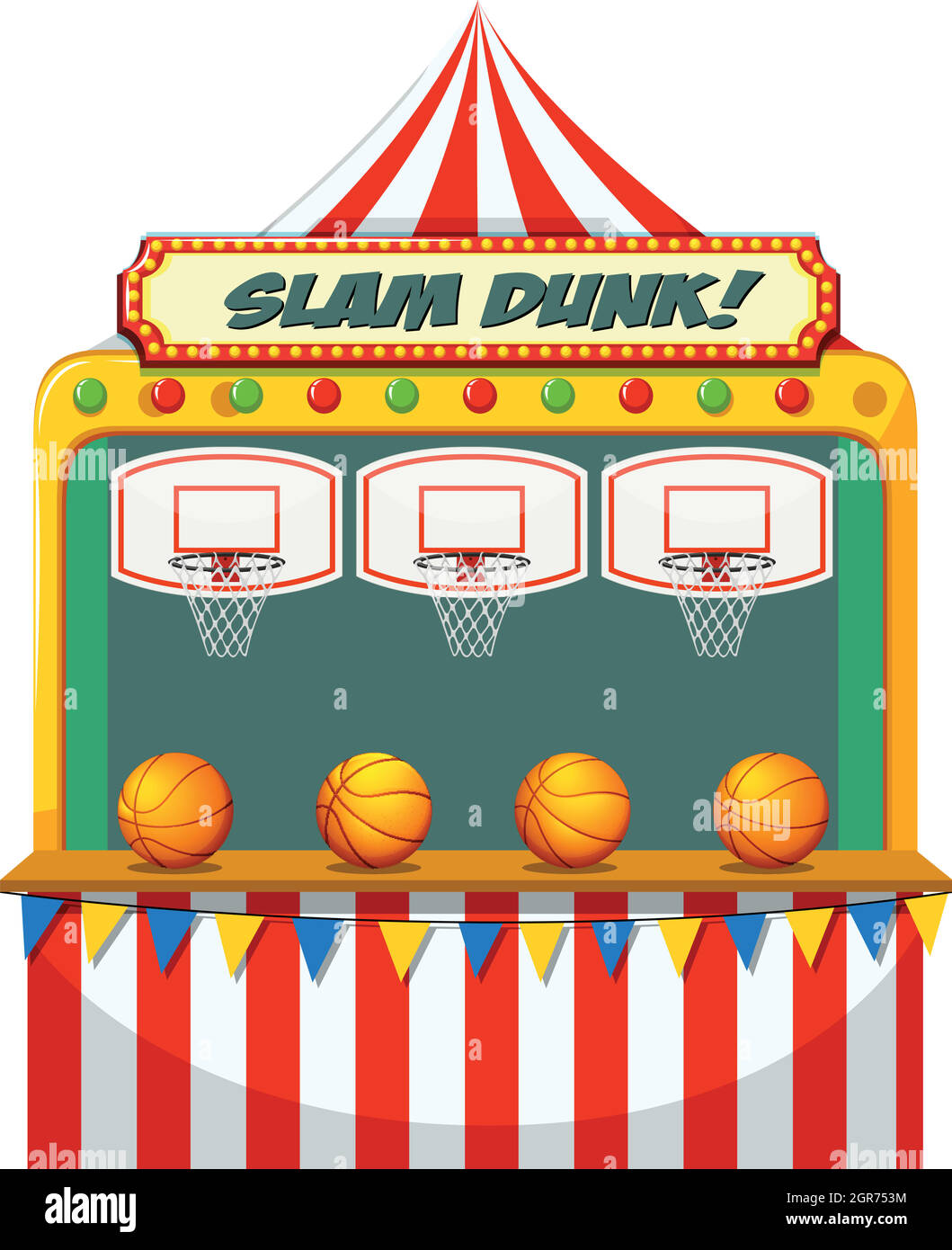 Slam dunk Carnival stall Illustration de Vecteur