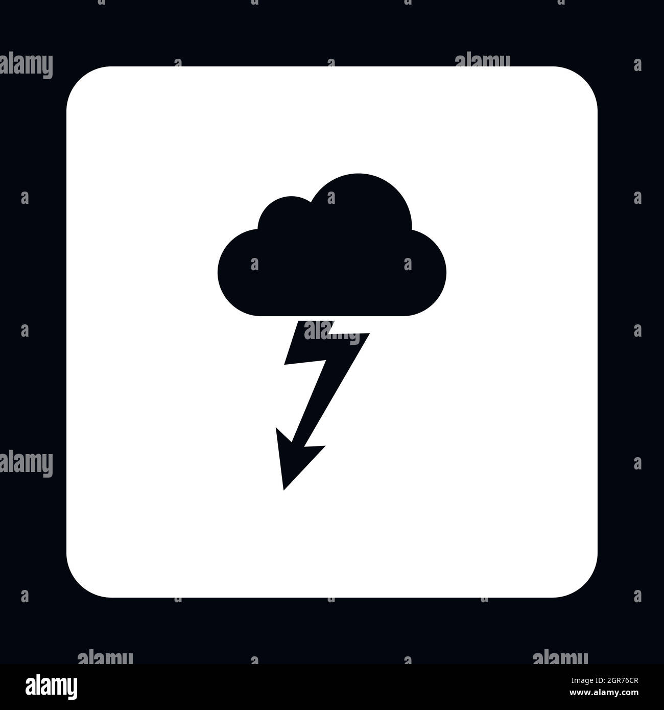 Cloud et lightning, l'icône de style simple. Illustration de Vecteur