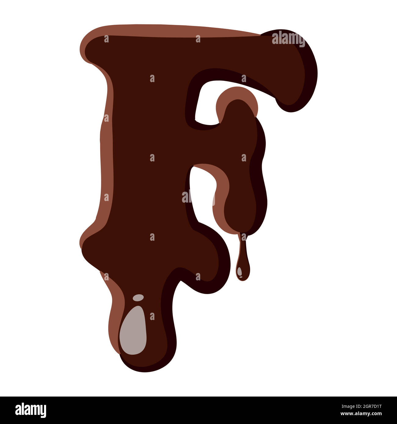 Lettre F de l'alphabet latin a fait du chocolat Illustration de Vecteur