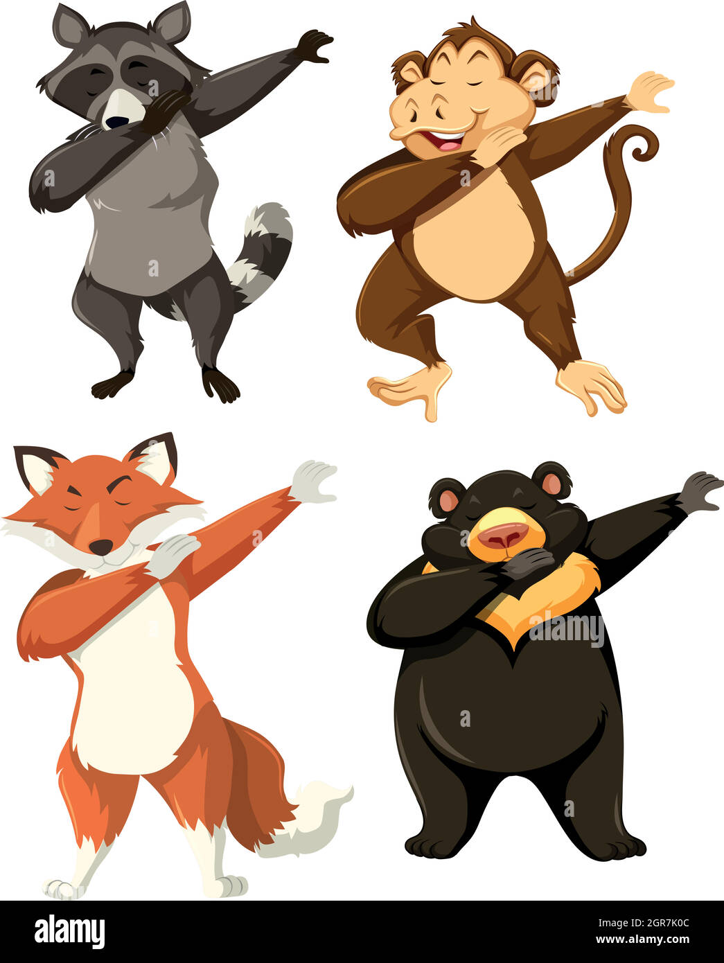 Ensemble d'abbing animal Illustration de Vecteur