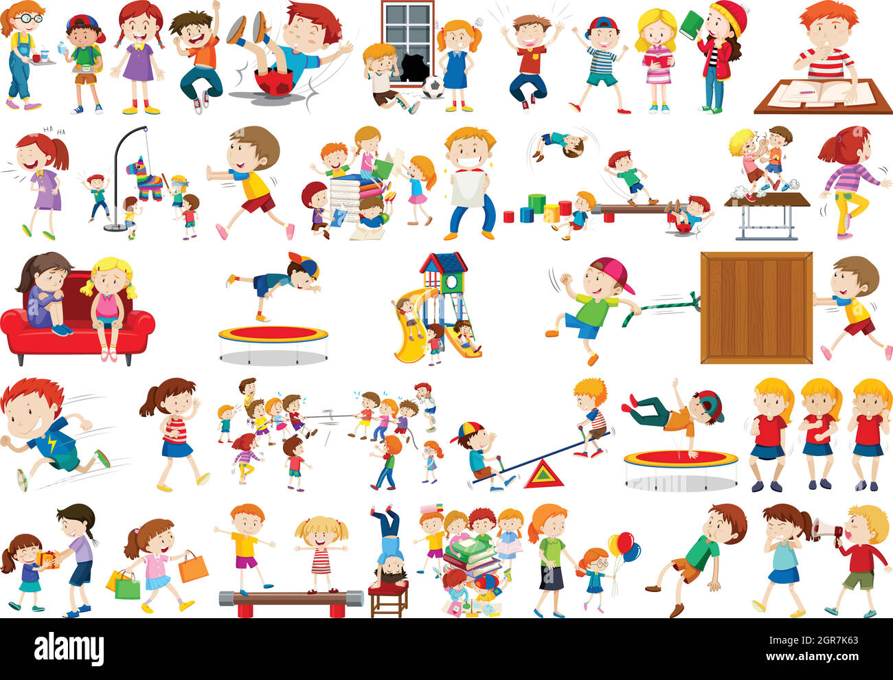 Grand ensemble de personnes différentes Illustration de Vecteur