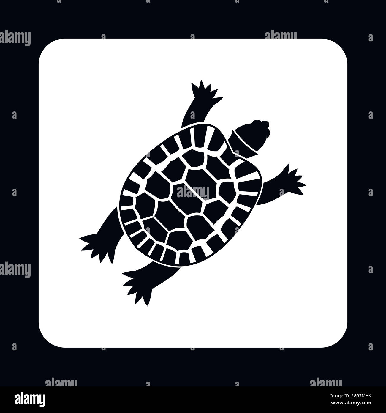 L'icône de tortue, le style simple Illustration de Vecteur
