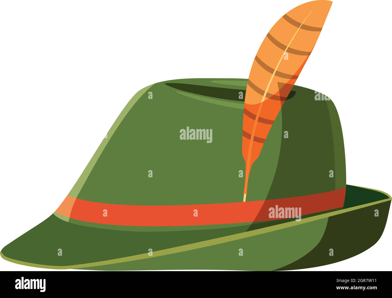Oktoberfest tirol hat, icône de style cartoon Illustration de Vecteur