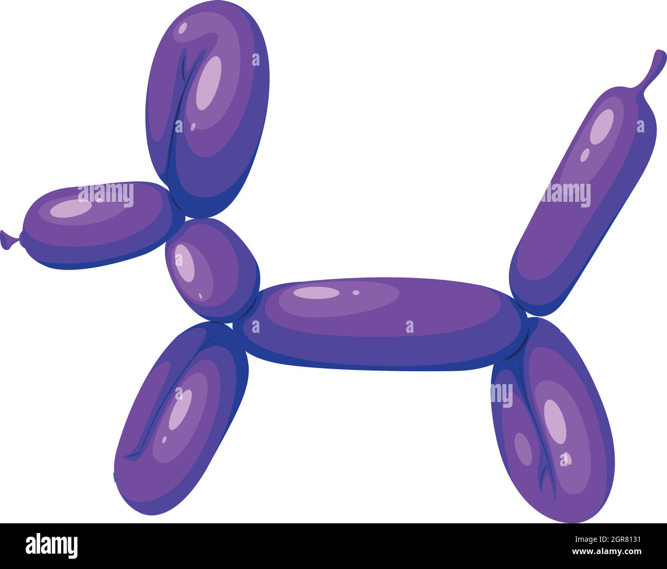 Ballon en forme de chien Illustration de Vecteur