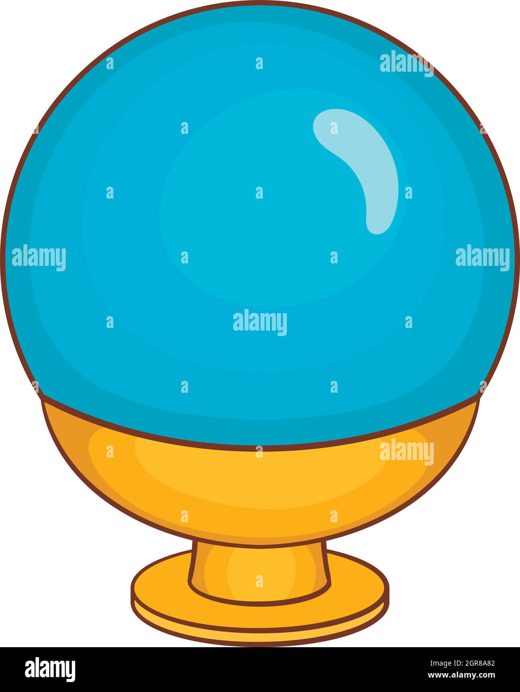 Magic Ball icône dans le style cartoon Illustration de Vecteur