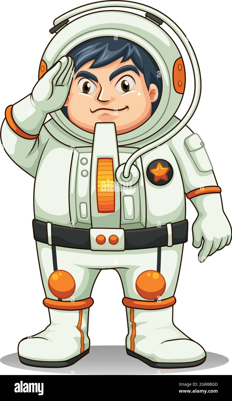 Un astronaute lourd Illustration de Vecteur