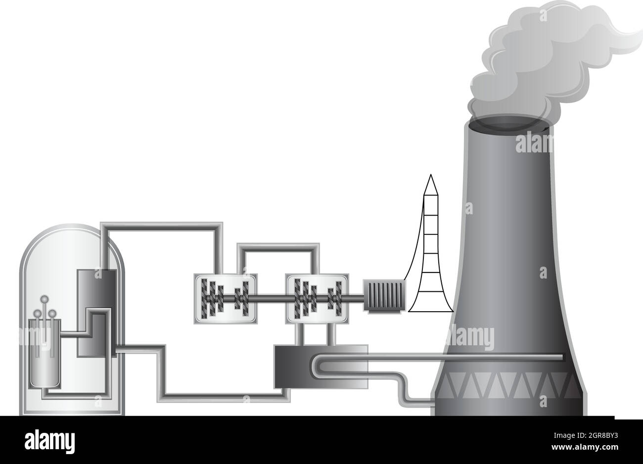 Nuclear Power Plant Illustration de Vecteur