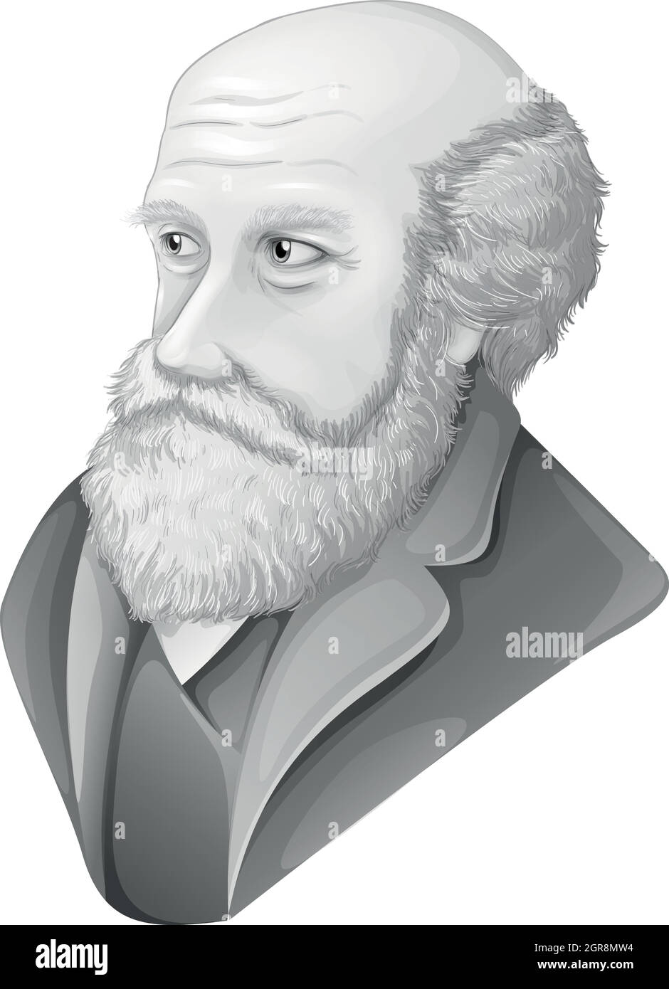 Charles Darwin Illustration de Vecteur