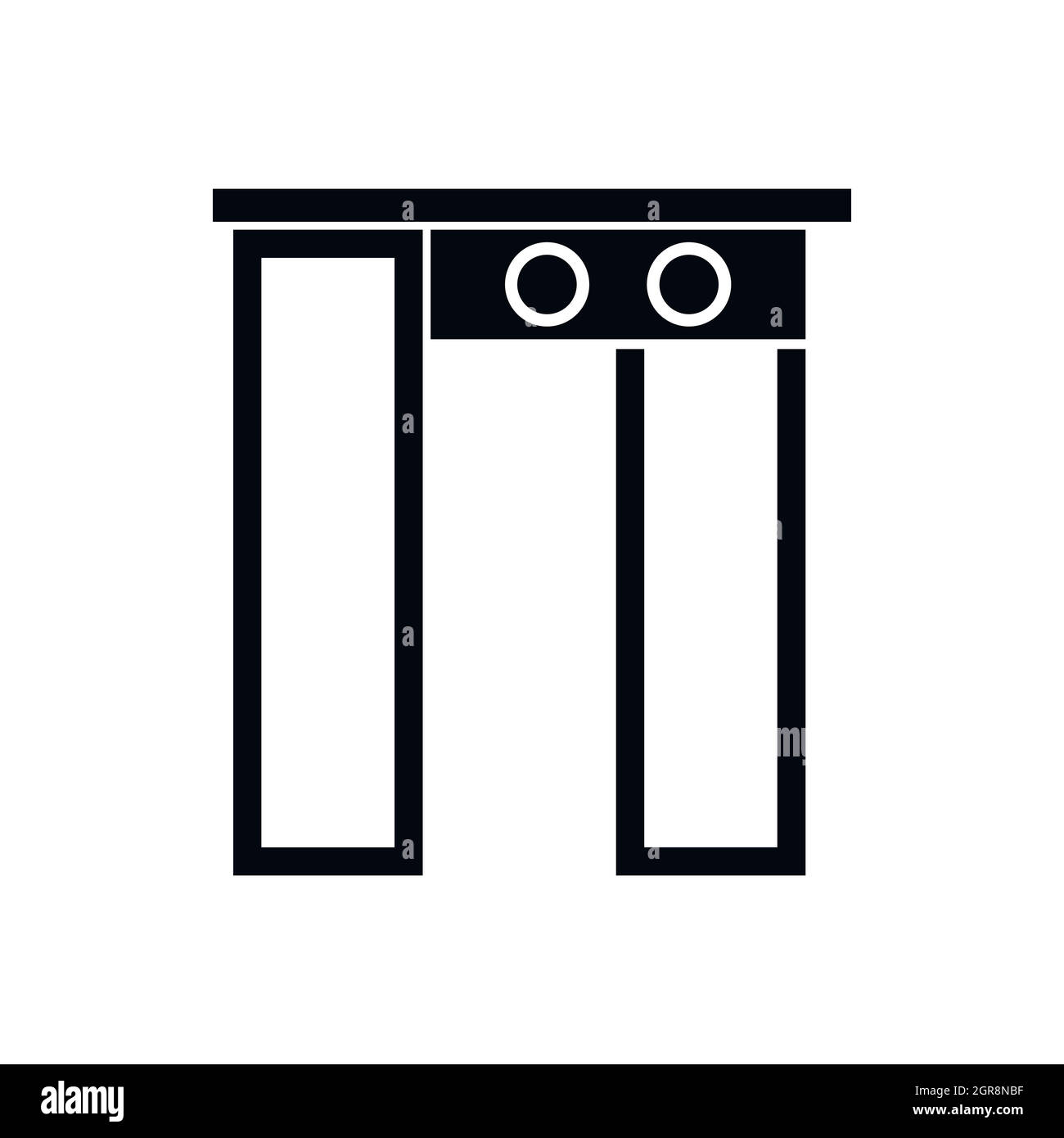 Barrière de sécurité à l'aéroport, l'icône de style simple. Illustration de Vecteur