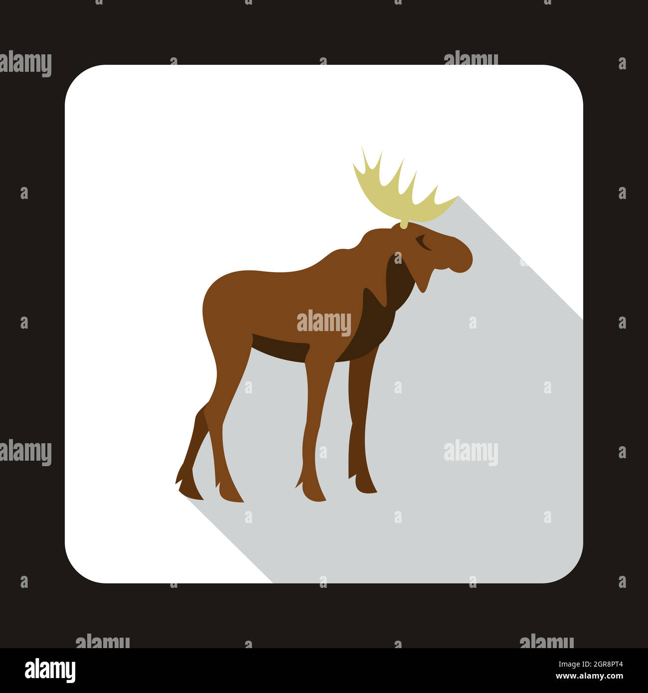 Icône style Elk, télévision Illustration de Vecteur
