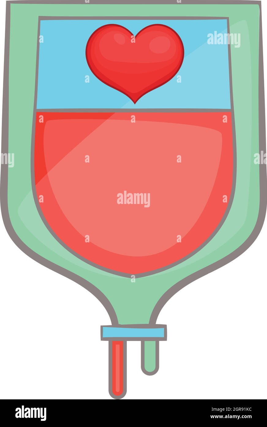 Donner du sang, l'icône de style cartoon concept Illustration de Vecteur