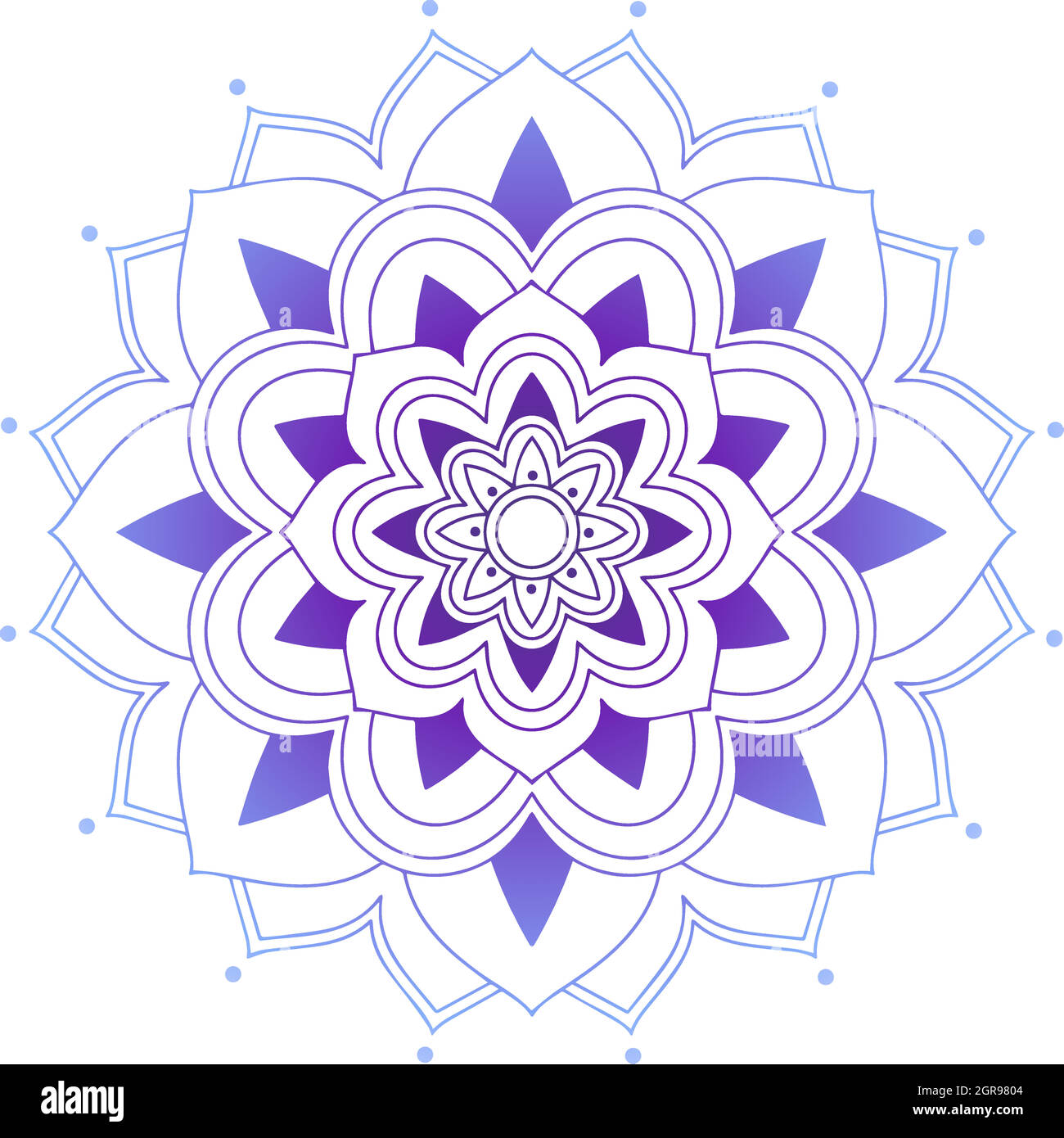 Motif Mandala de couleur pourpre Illustration de Vecteur