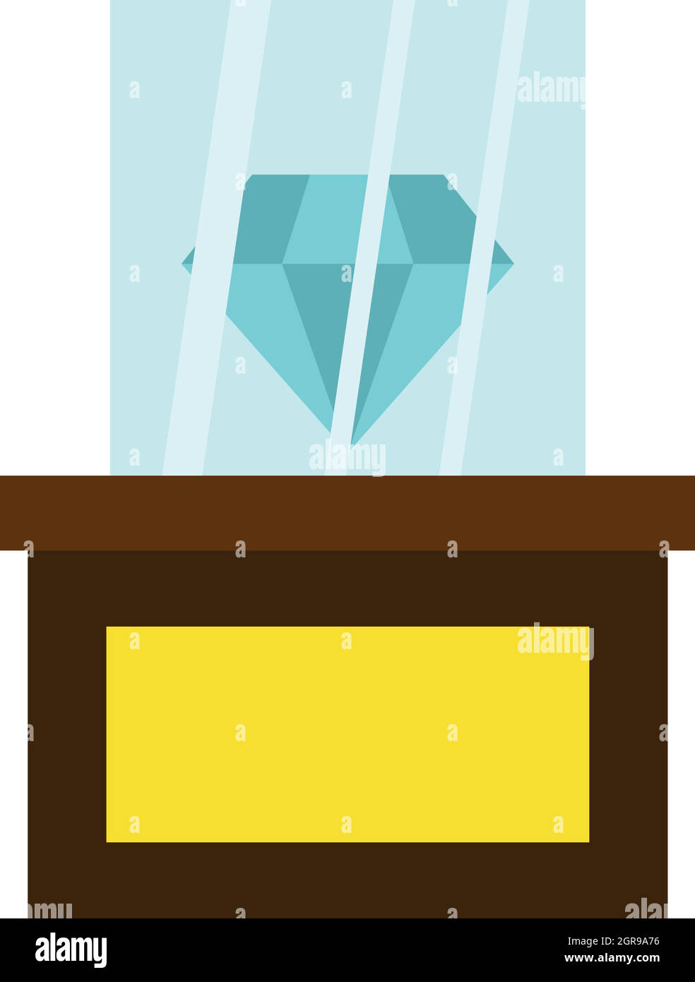 Diamant sur un piédestal, l'icône de style plat Illustration de Vecteur