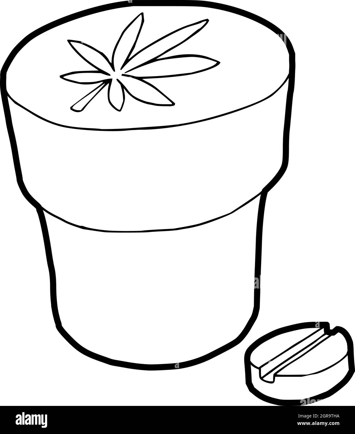 Icône de bouteille de marijuana médicale et de tablette Illustration de Vecteur