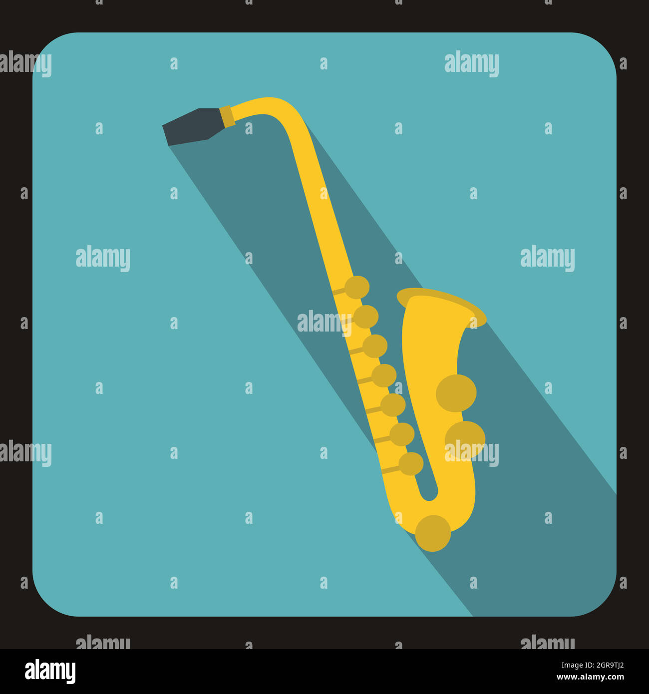 Icône style Saxophone, télévision Illustration de Vecteur