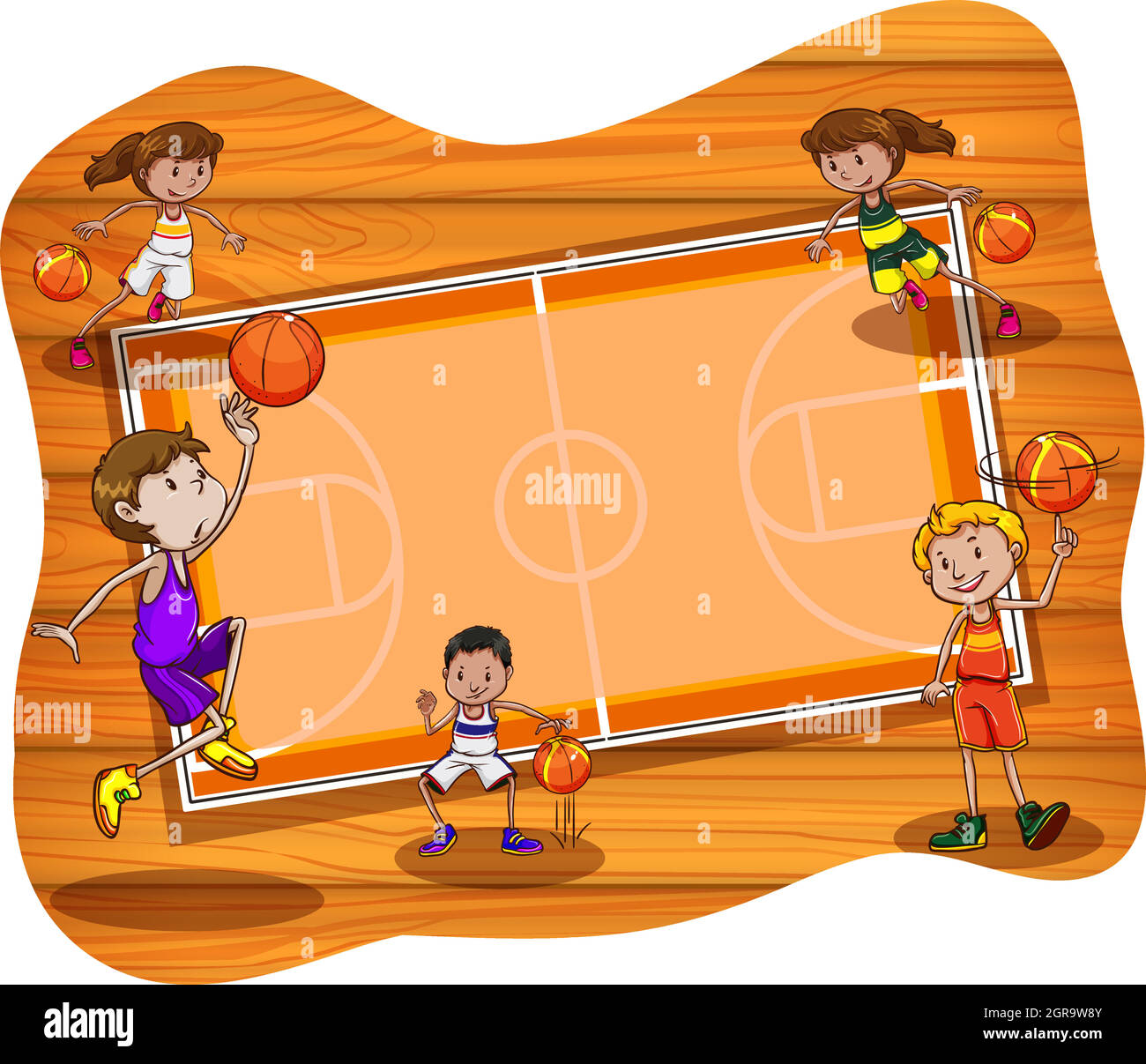 Basket-ball Illustration de Vecteur