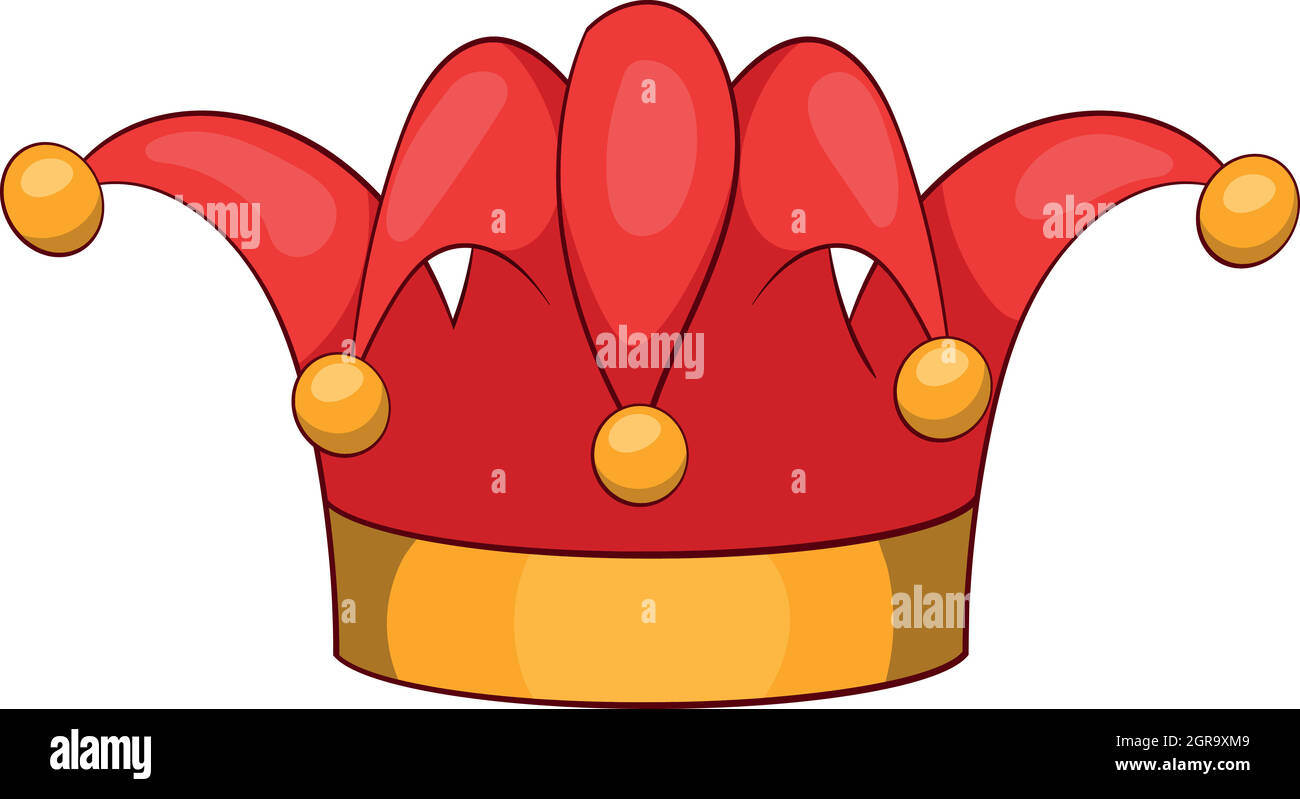 Jester hat, icône de style cartoon Illustration de Vecteur