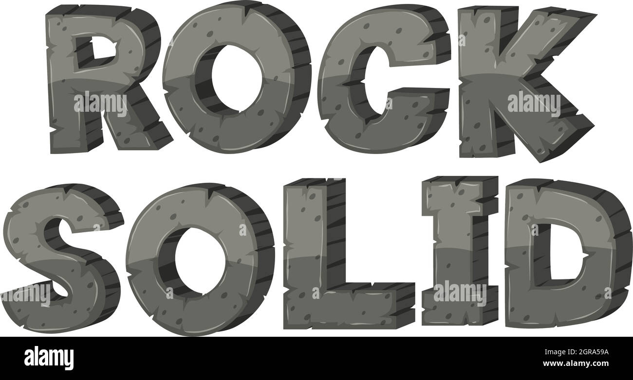 Police de caractères pour le rock Solid Illustration de Vecteur