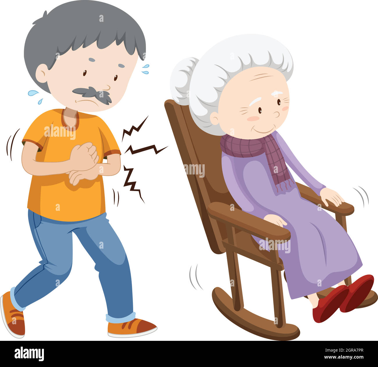 Un vecteur de personnes âgées Illustration de Vecteur