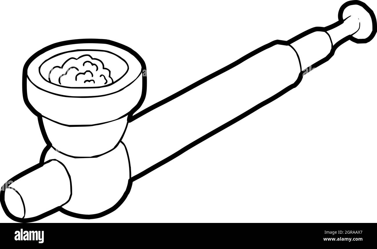 Icône de tuyau de hachisch, style de contour Illustration de Vecteur