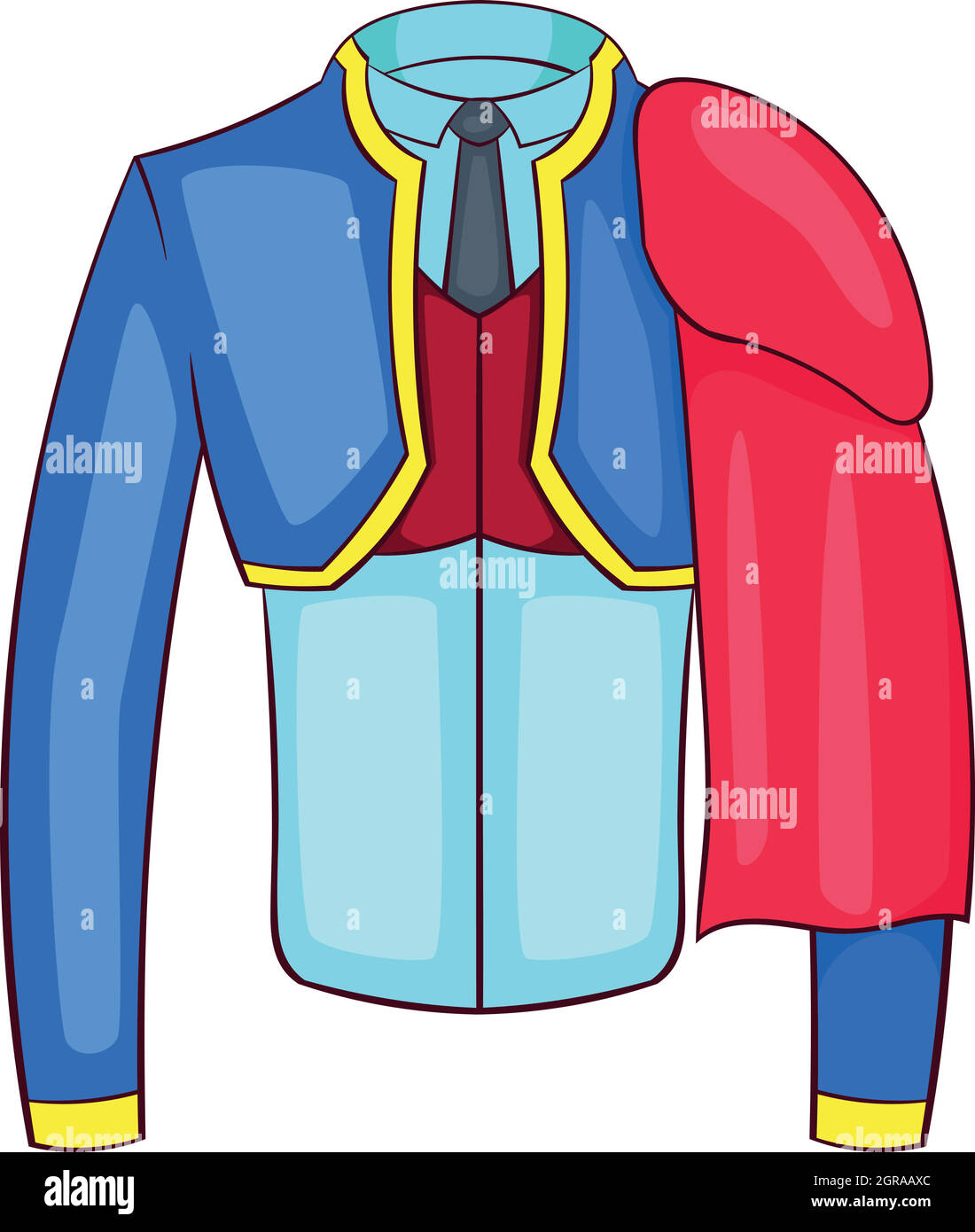 Costume matador espagnol, l'icône de style cartoon Illustration de Vecteur