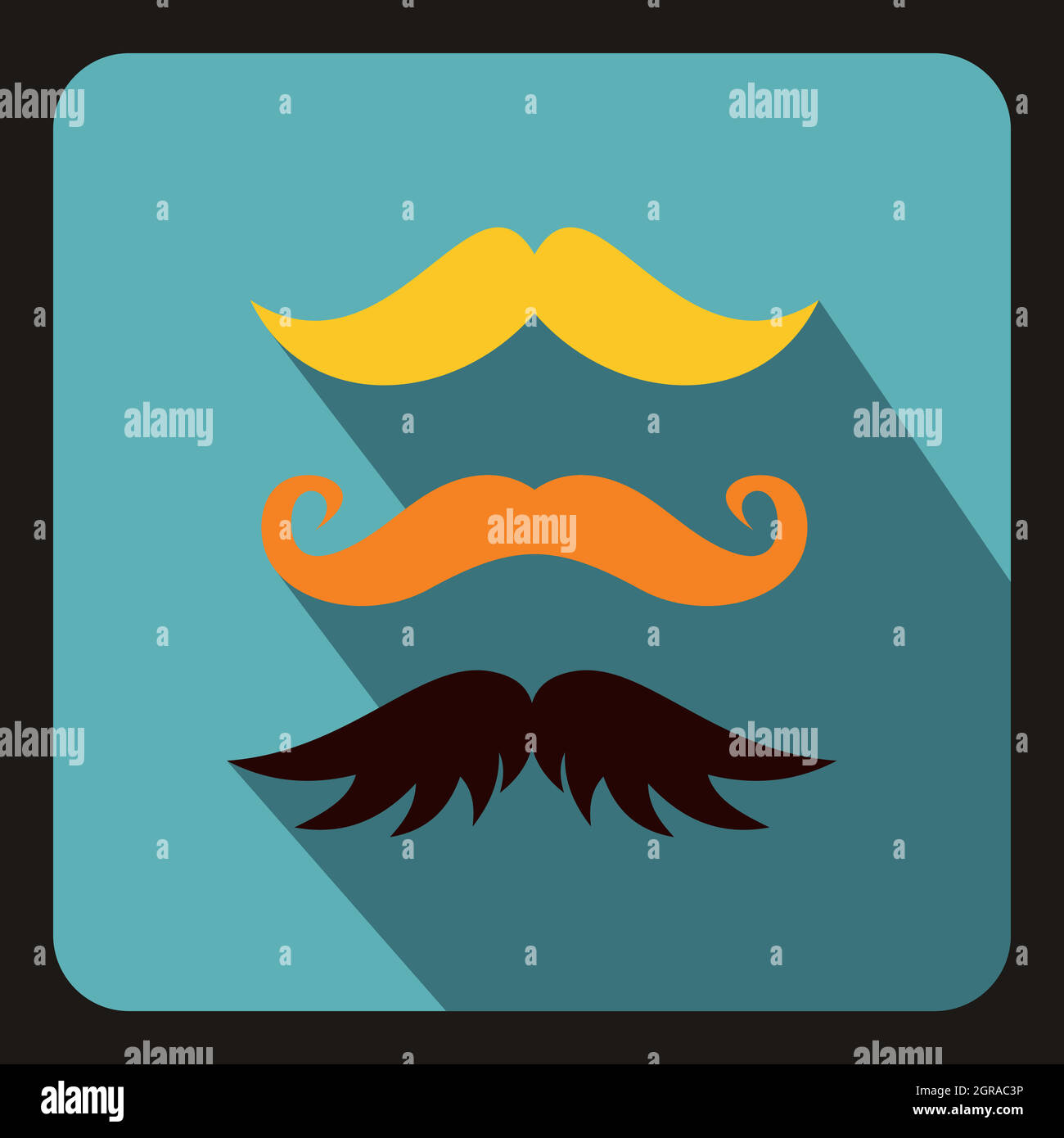 Moustache hippie style icône,Télévision Illustration de Vecteur