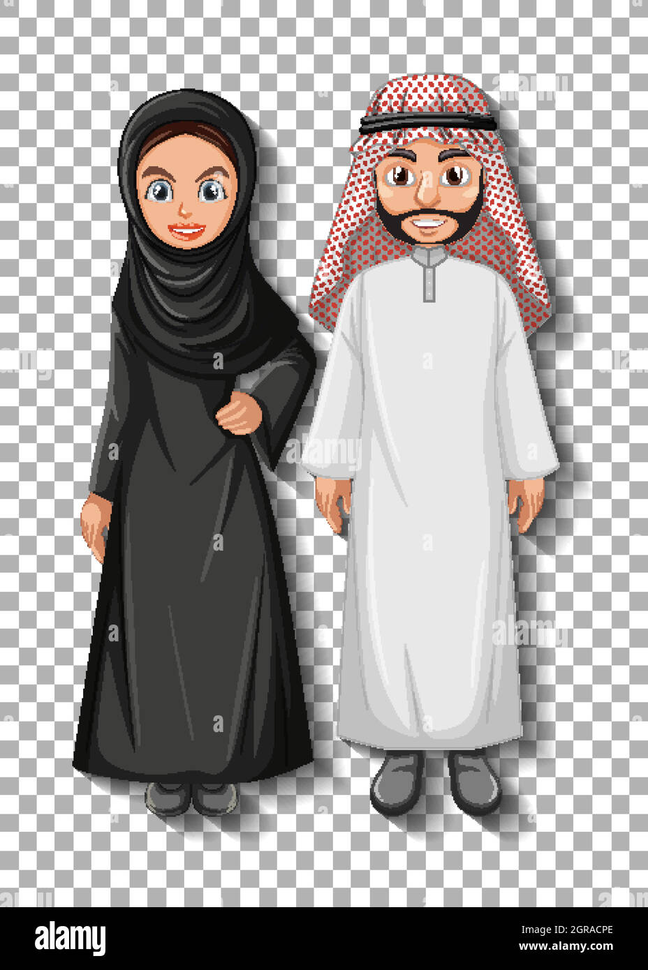 Personnage De Dessin Animé De Couple Arabe Image Vectorielle Stock Alamy 