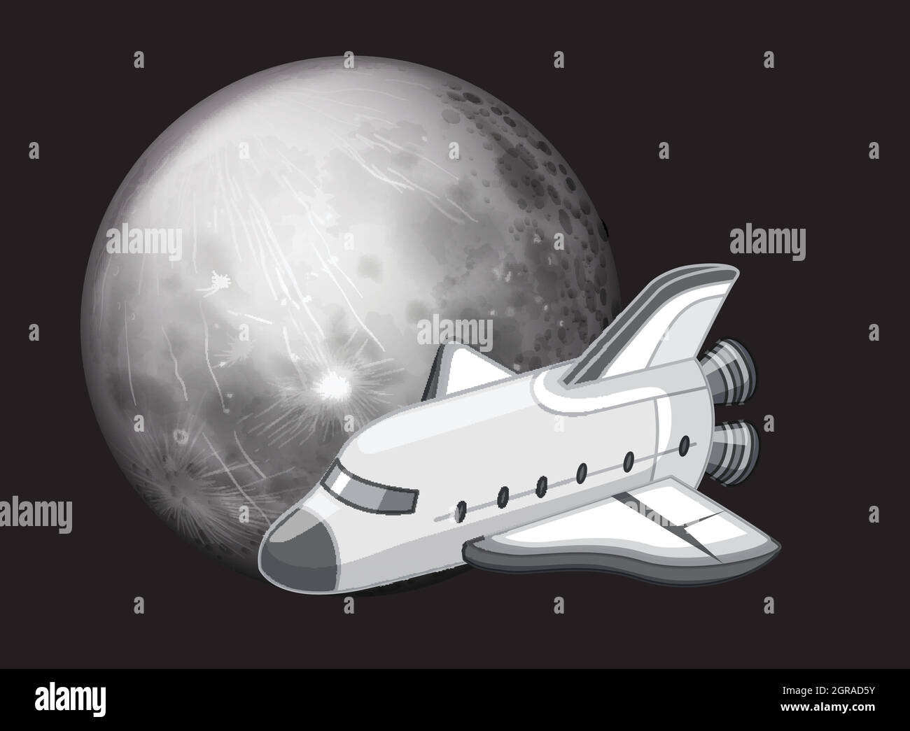 Lune noir et blanc Banque d'images vectorielles - Alamy
