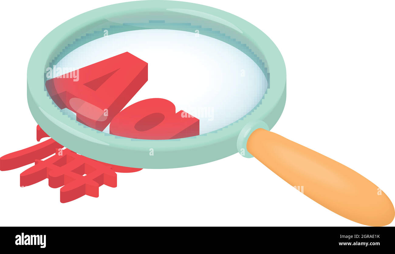 Magnifier et traduction de l'icône langues Illustration de Vecteur