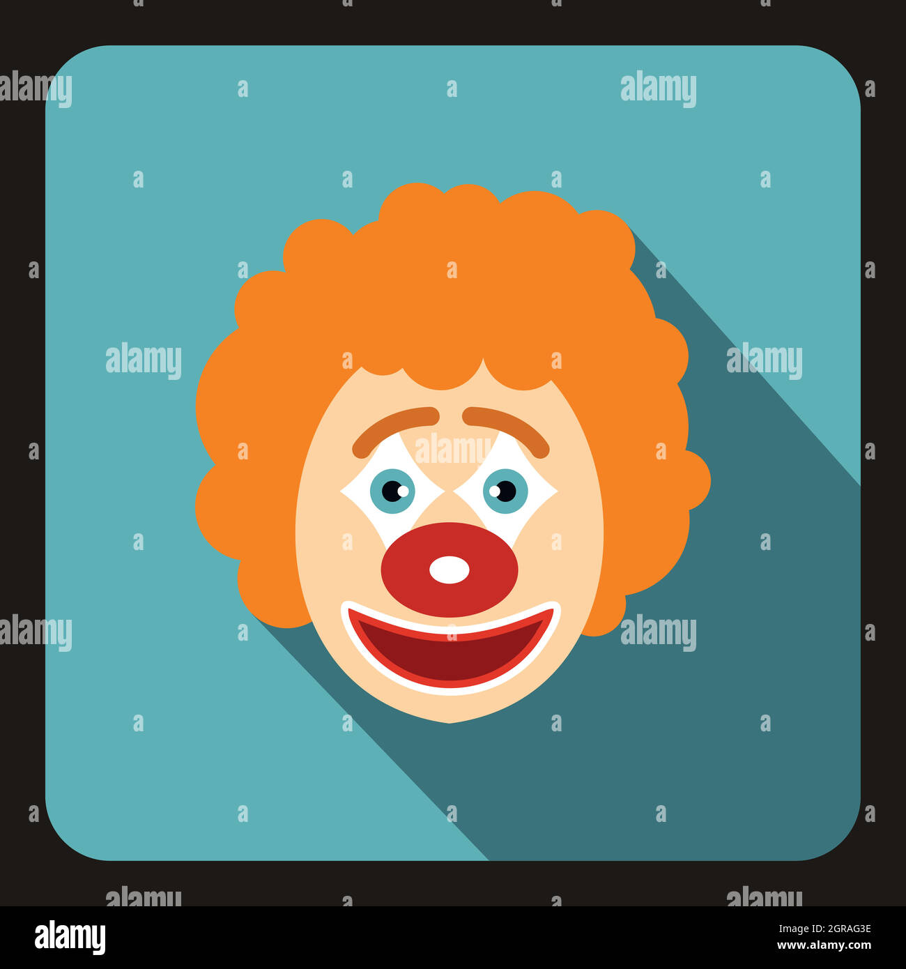 Icône style clown en télévision Illustration de Vecteur