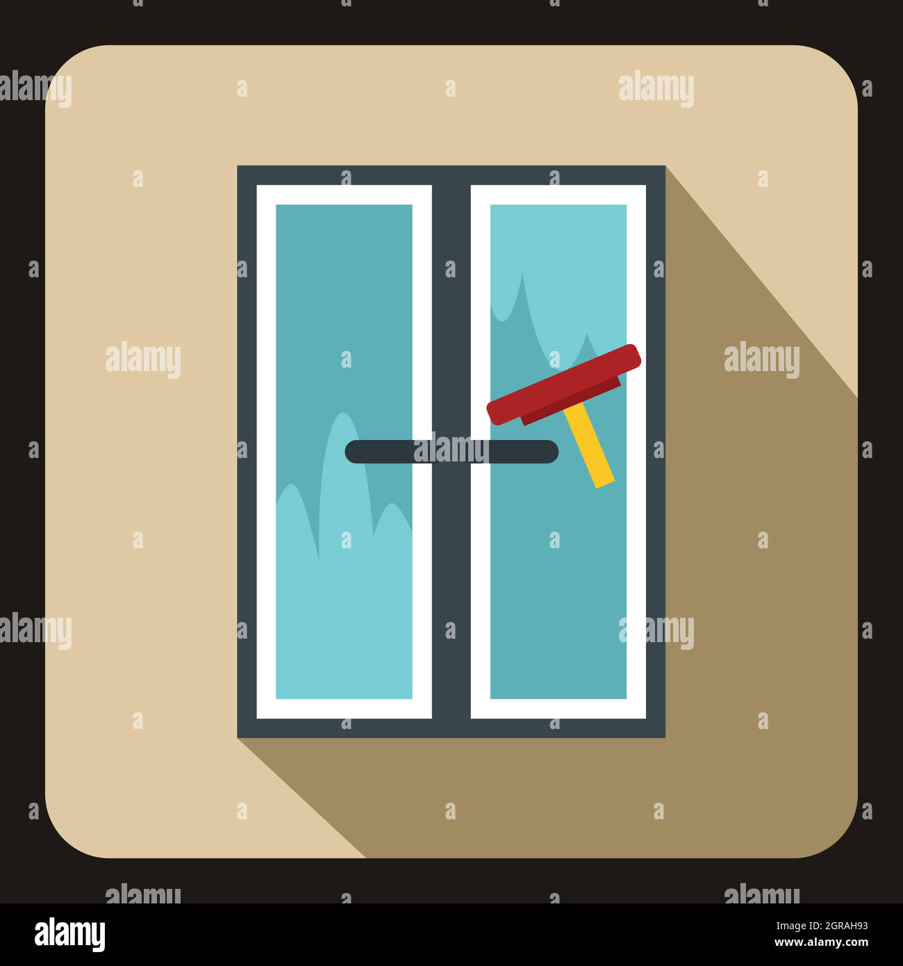 Nettoyage de vitres, l'icône de style plat Illustration de Vecteur